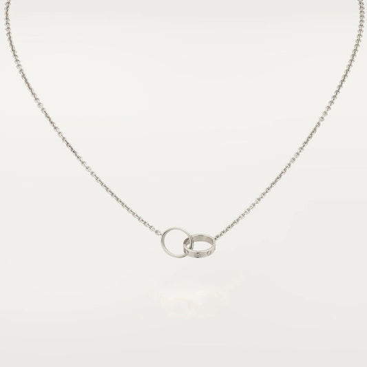 [Luxe]LOVE NECKLACE PINK GOLD AND SILVER