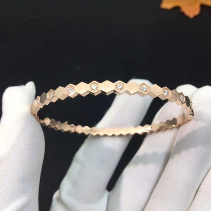 [Luxe]BEE LOVE PINK GOLD DIAMOND BRACELET