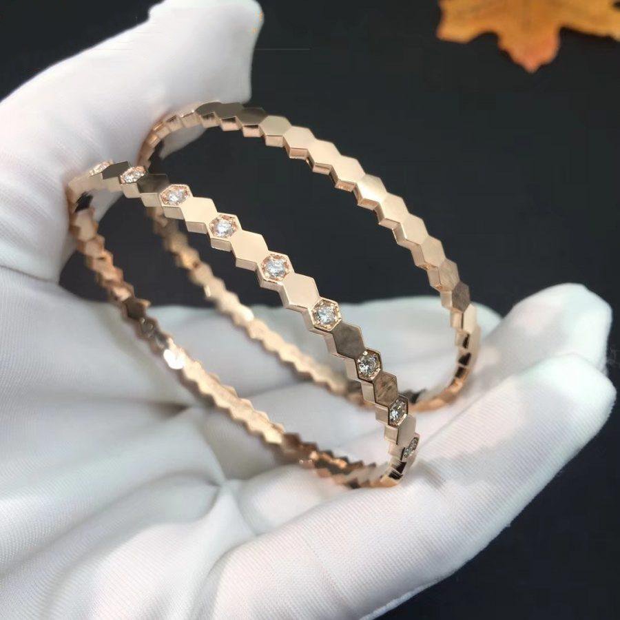 [Luxe]BEE LOVE PINK GOLD DIAMOND BRACELET