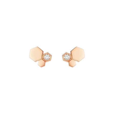 [LUXE]BEE LOVE ピンクゴールド ダイヤモンド イヤリング