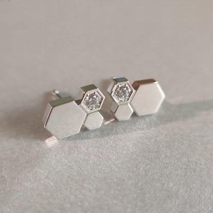 [Luxe]BEE LOVE SILVER DIAMOND EARRINGS