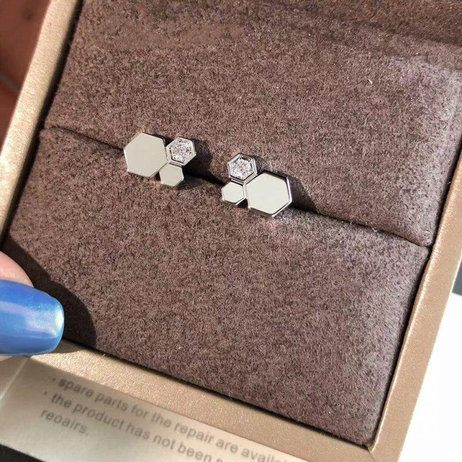 [Luxe]BEE LOVE SILVER DIAMOND EARRINGS