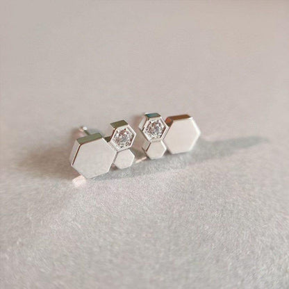 [LUXE]BEE LOVE SILBERNE DIAMANT-OHRRINGE