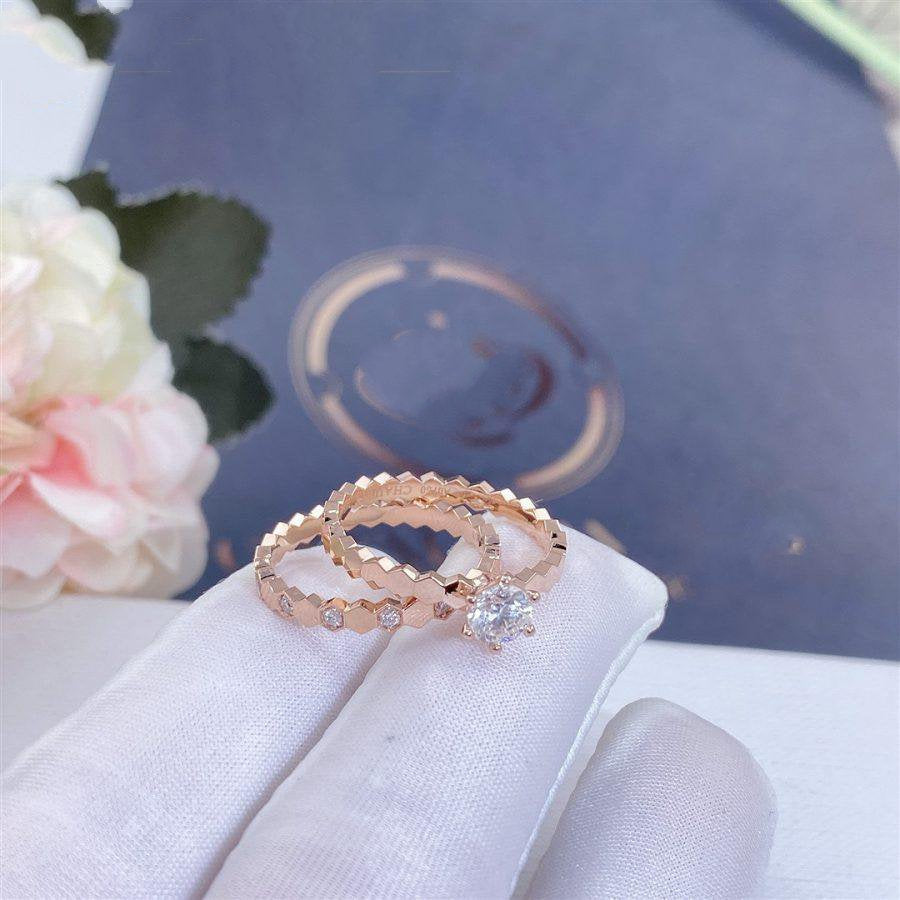 [Luxe]BEE LOVE RING PINK GOLD 1 DIAMOND