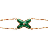 [LUXE]JEUX ARMBAND MALACHIT ROSA GOLD 1 DIAMANT