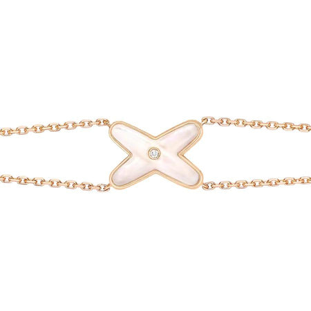 [LUXE]JEUX ARMBAND WEISS MOP ROSA GOLD 1 DIAMANT
