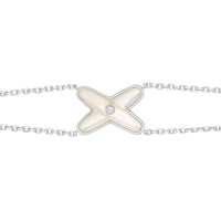 [LUXE]JEUX ARMBAND WEISS MOP SILBER 1 DIAMANT
