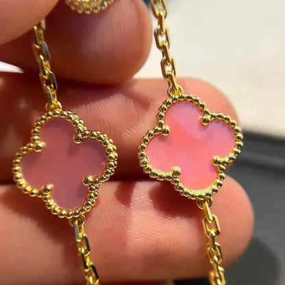 [Luxe]CLOVER 5 PINK MOP BRACELET