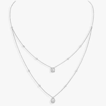 [Luxe Jewelry]Diamond Necklace My Twin 2 Rows