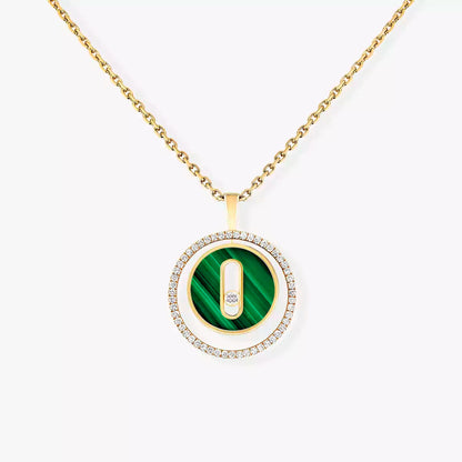 [Luxe Jewelry]Lucky Move Diamond Necklace in Rose Gold and White Mother-of-Pearl