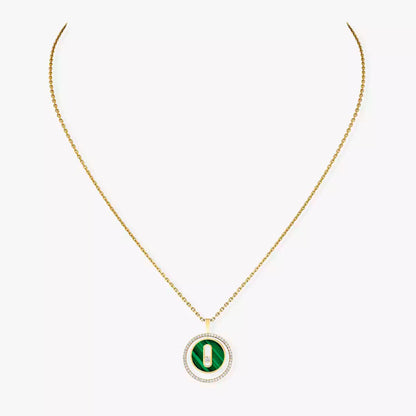 [Luxe Jewelry]Lucky Move Diamond Necklace in Rose Gold and White Mother-of-Pearl