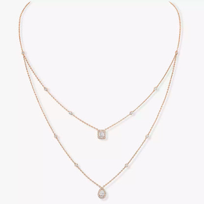 [Luxe Jewelry]Diamond Necklace My Twin 2 Rows