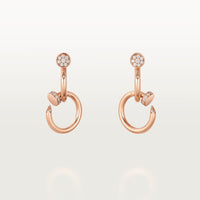 [Luxe Jewelry] JUSTE HALF DIAMOND DOUBLE EARRINGS