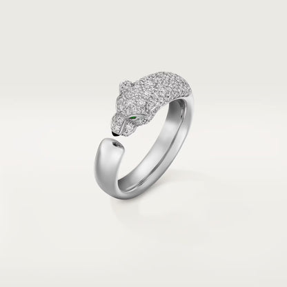 [Luxe Jewelry] PANTHERE HALF DIAMOND SMALL RING