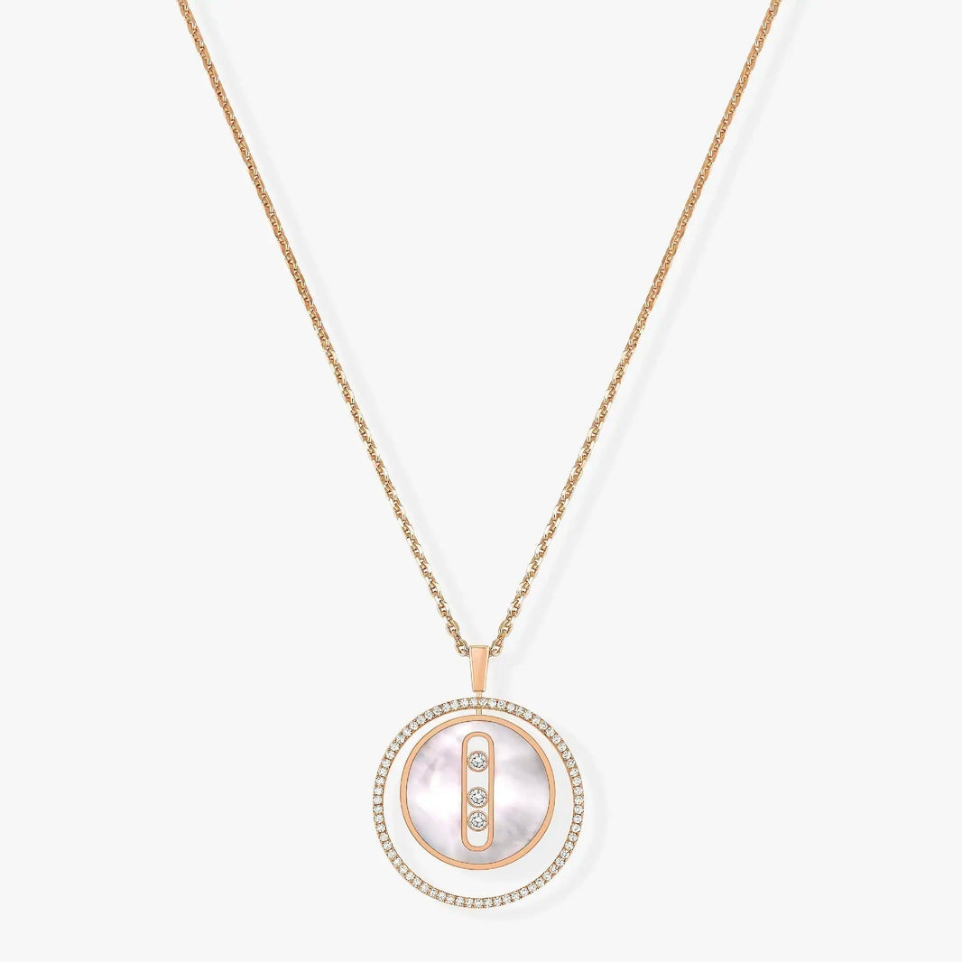 [Luxe Jewelry]LUCKY MOVE MM NACRE BLANCHE DIAMOND NECKLACE