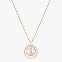 [Luxe Jewelry]LUCKY MOVE MM NACRE BLANCHE DIAMOND NECKLACE