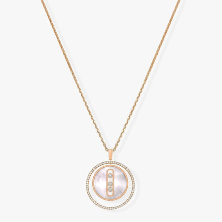 [Luxe Jewelry]LUCKY MOVE MM NACRE BLANCHE DIAMOND NECKLACE