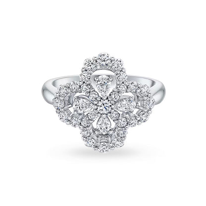 [LUXE]LOOP RING FULL MOTIF DIAMOND 16MM SILVE