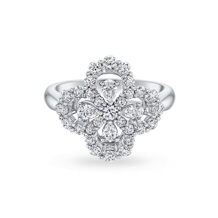 [LUXE]LOOP RING FULL MOTIF DIAMOND 16MM SILVE