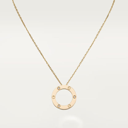 [Luxe Jewelry] LOVE NECKLACE 16MM 3 DIAMONDS