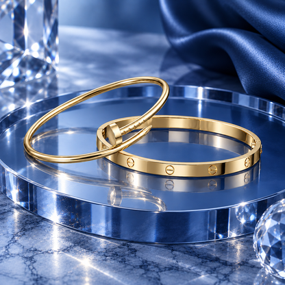 [Luxe Jewelery] LOVE & JUSTE Classic Bracelet Stack Set