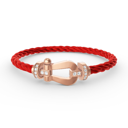 [Luxe]FORCE LARGE HORSESHOE HALF DIAMOND BRACELET ROSE GOLD