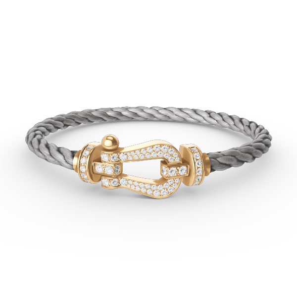 [Luxe]FORCE LARGE HORSESHOE FULL DIAMOND BRACELET GOLD