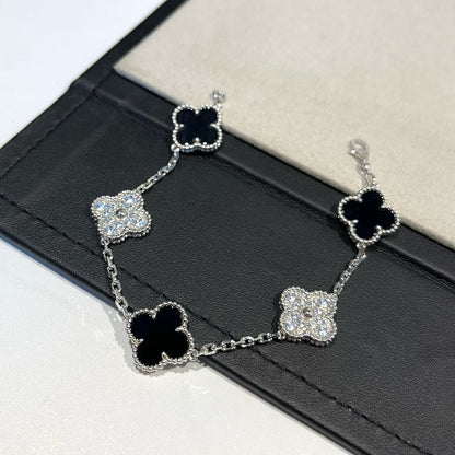 [LUXE] CLOVER 5モチーフ オニキス ブレスレット コレクション