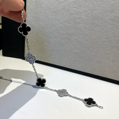 [LUXE] CLOVER 5モチーフ オニキス ブレスレット コレクション