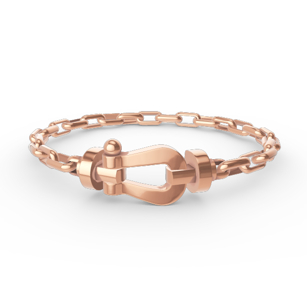 [Luxe]FORCE LARGE HORSESHOE CLASP  METAL BRACELET