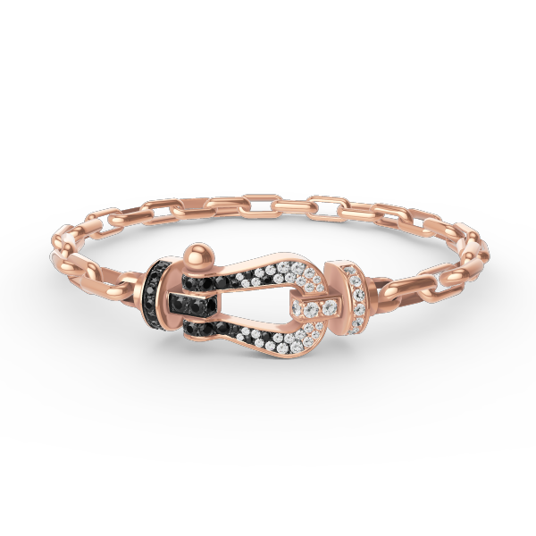 [Luxe]FORCE LARGE HORSESHOE CLASP  METAL BRACELET