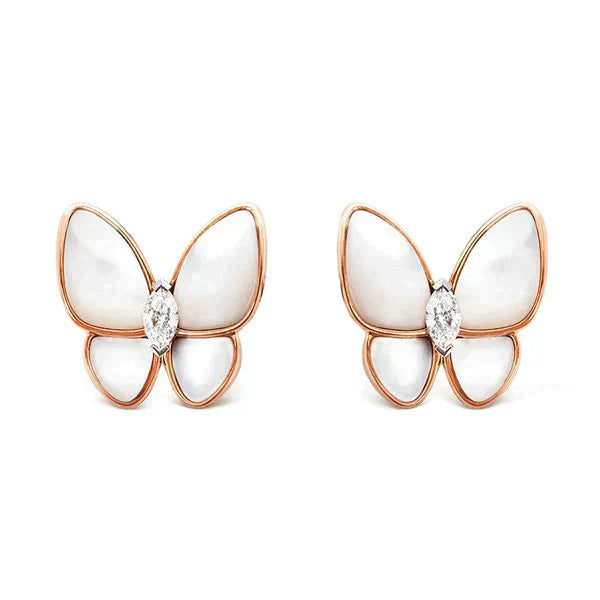 [Luxe]BUTTERFLY MOP DIAMOND EARRINGS