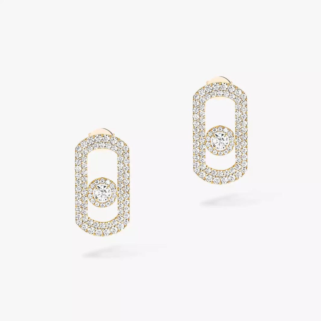 [Luxe Jewelry]So Move Pave_-Set Diamond Earrings in Silver