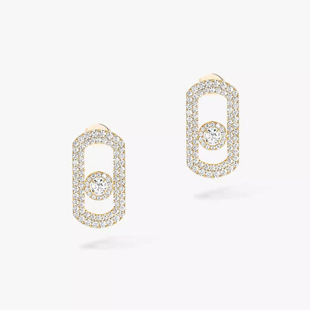 [Luxe Jewelry]So Move Pave_-Set Diamond Earrings in Silver