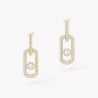 [Luxe Jewelry]So Move XL Pave_-Set Diamond Pendant Earrings