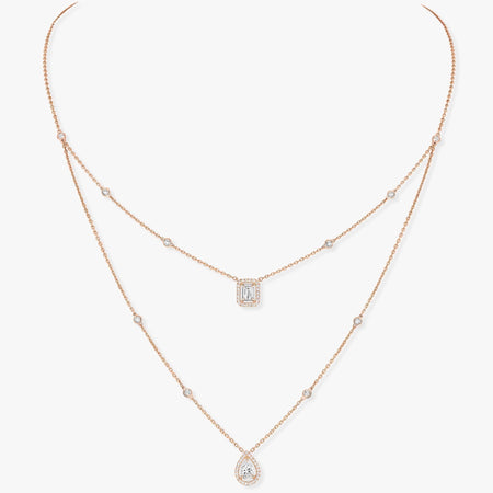 [Luxe Jewelry]MY TWIN 2 ROW DIAMOND NECKLACE