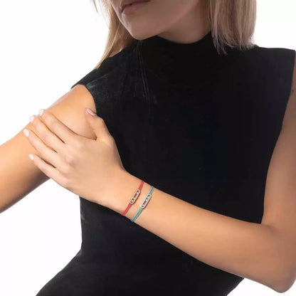 [Luxe Jewelry] Care(s) pink cord pavé bracelet