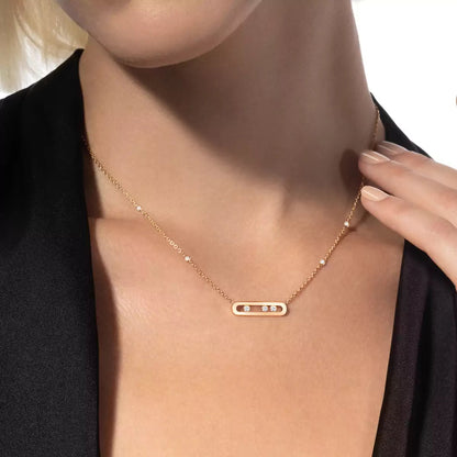 [Luxe Jewelry] Baby Move Gold Diamond Necklace