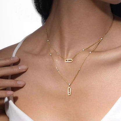 [Luxe Jewelry] Move Uno Diamond Necklace
