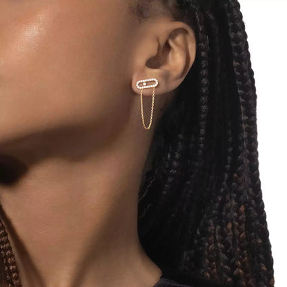 [Luxe Jewelry]Move Uno Diamond Earrings