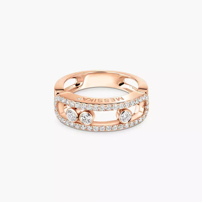 [Luxe Jewelry] Move Gold Diamond Pave_ Ring