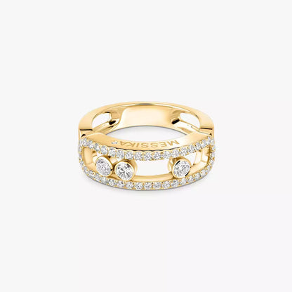 [Luxe Jewelry] Move Gold Diamond Pave_ Ring