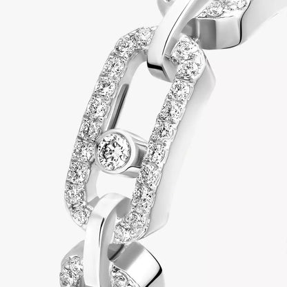 [Luxe Jewelry]Move Link Pave_-Set Diamond Ring in Gold