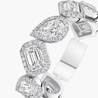 [Luxe Jewelry]Diamond Wedding Ring My Twin