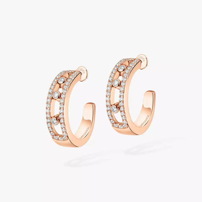[Luxe Jewelry]Diamond Pave_ Hoop Earrings Move
