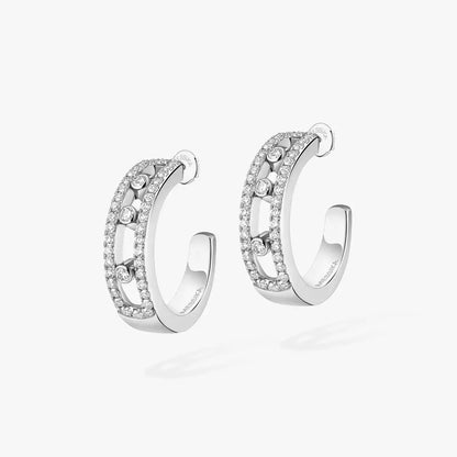 [Luxe Jewelry]Diamond Pave_ Hoop Earrings Move