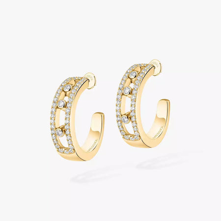 [Luxe Jewelry]Diamond Pave_ Hoop Earrings Move