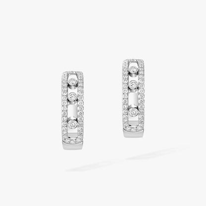 [Luxe Jewelry]Diamond Pave_ Hoop Earrings Move