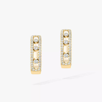 [Luxe Jewelry]Diamond Pave_ Hoop Earrings Move