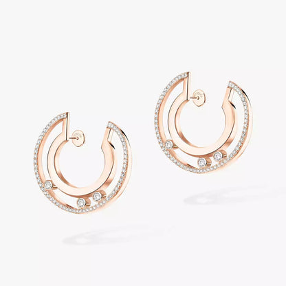 [Luxe Jewelry]Move Romane Small Diamond Hoop Earrings
